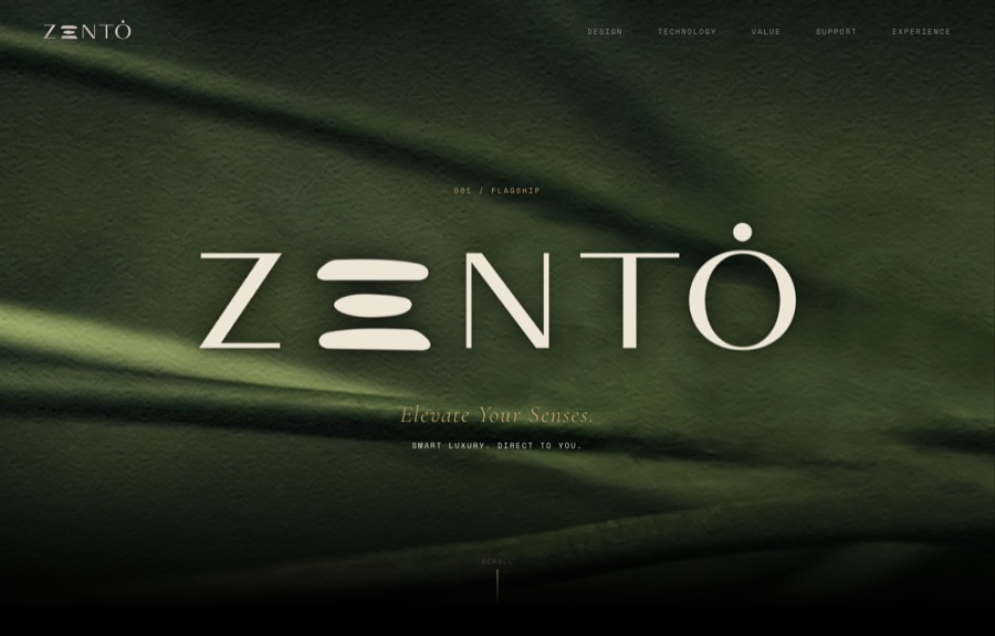 ตัวอย่างเว็บ Zento Corporate